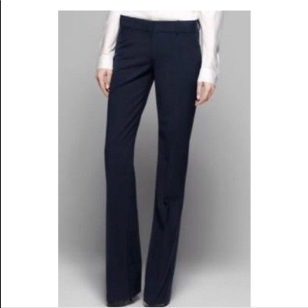 Theory Max C Navy Blue Wool Dress Trouser Pants 00